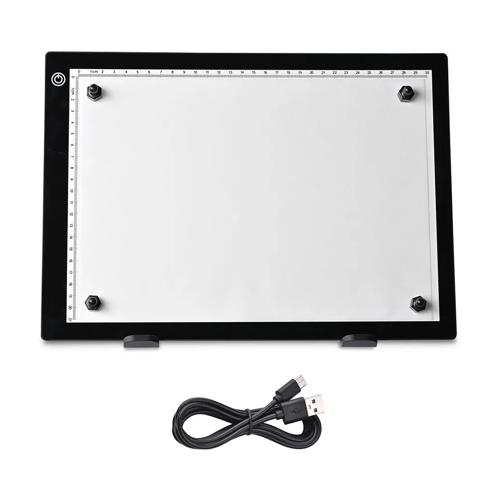 14 inch LED Tracing Light Board w/ Rotating Base & Tracing Paper