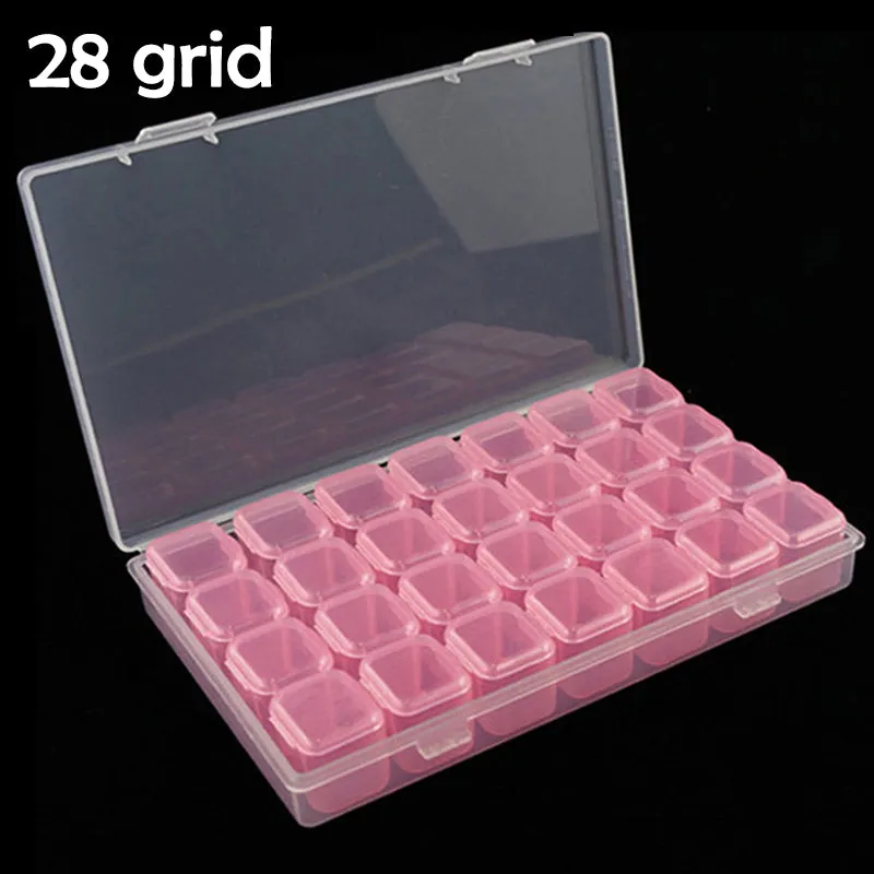 28 Grid Dismountable Diamond Painting Accessories Diamond Embroidery Cases Pp Plastics Box Organizer