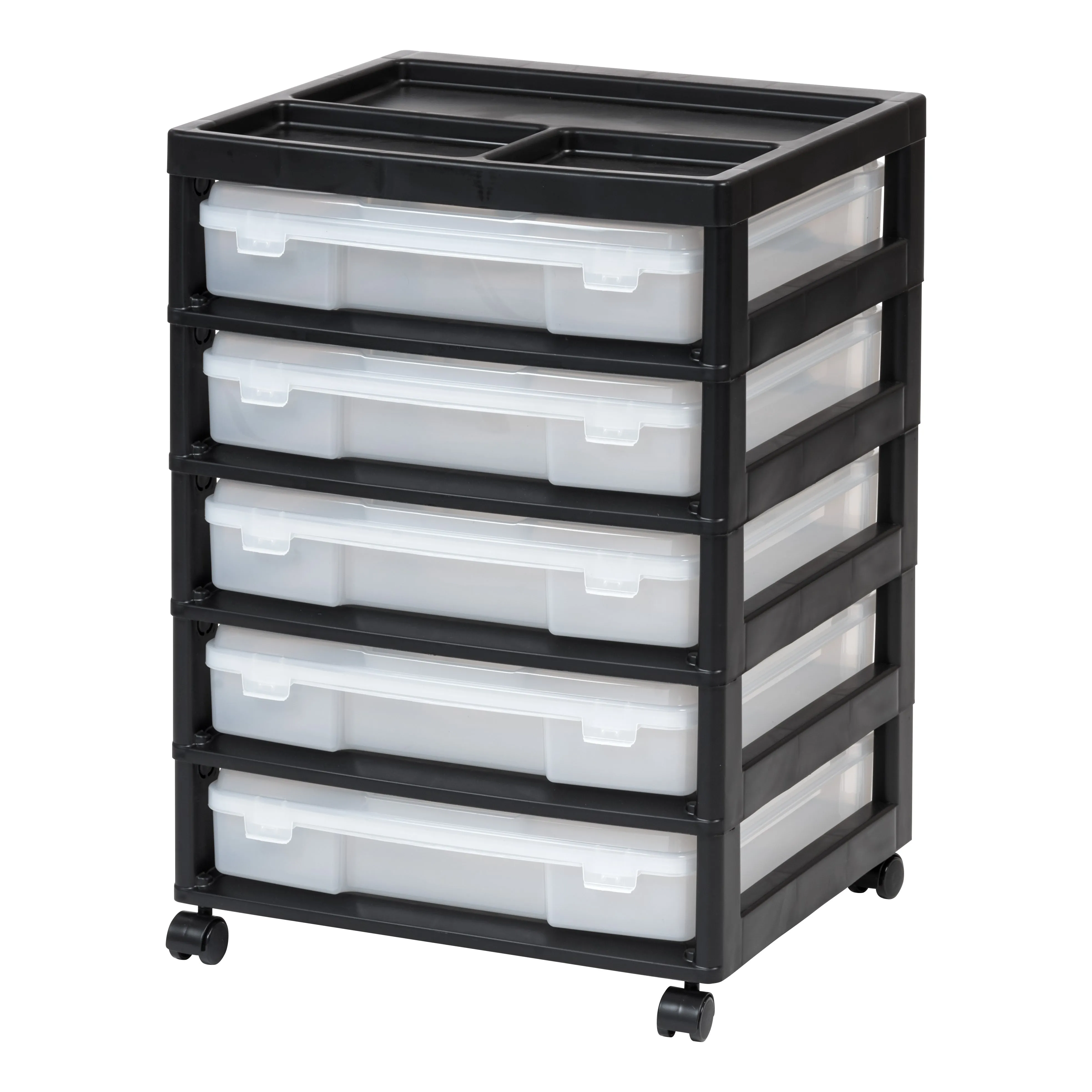 5-Case Scrapbook Cart, Black