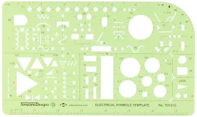 ALVIN TD1515 Electric/Electronic Template, Design Tool for Students and Professionals Alike Size: 5.25" x 8.25" x .030"