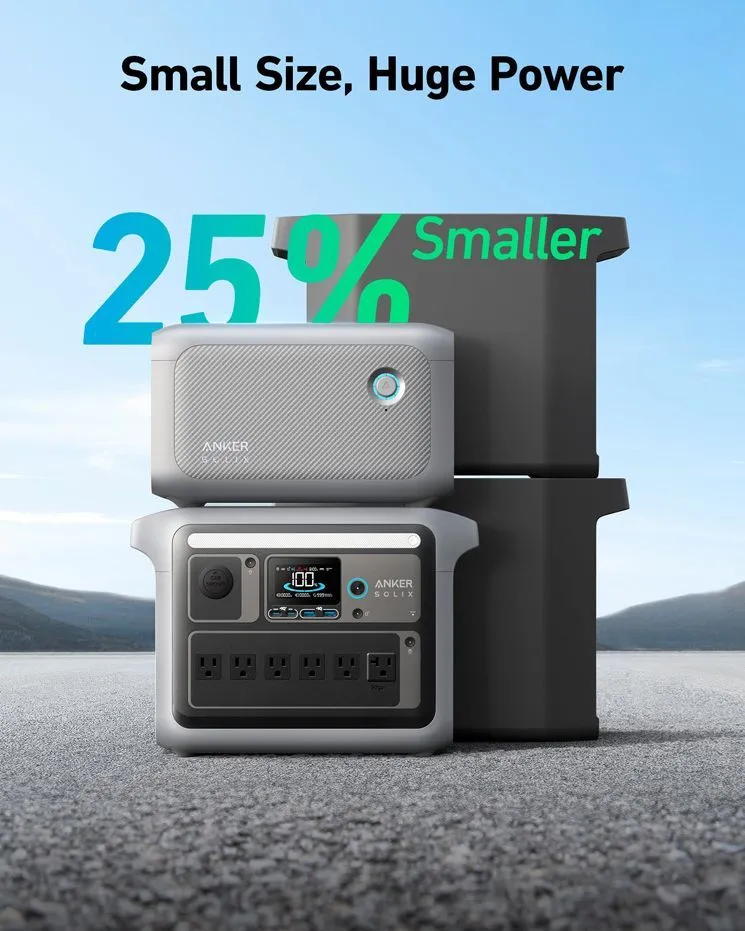 Anker SOLIX C1000X Portable Power Station and Expansion Battery