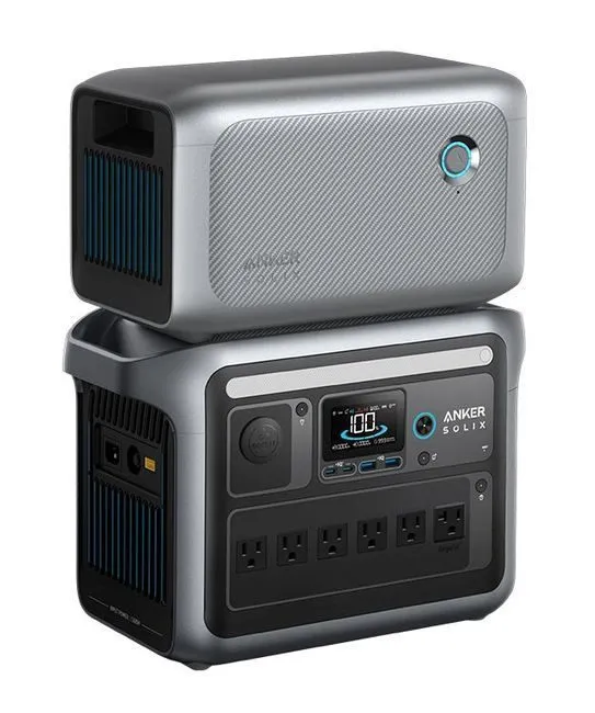 Anker SOLIX C1000X Portable Power Station and Expansion Battery