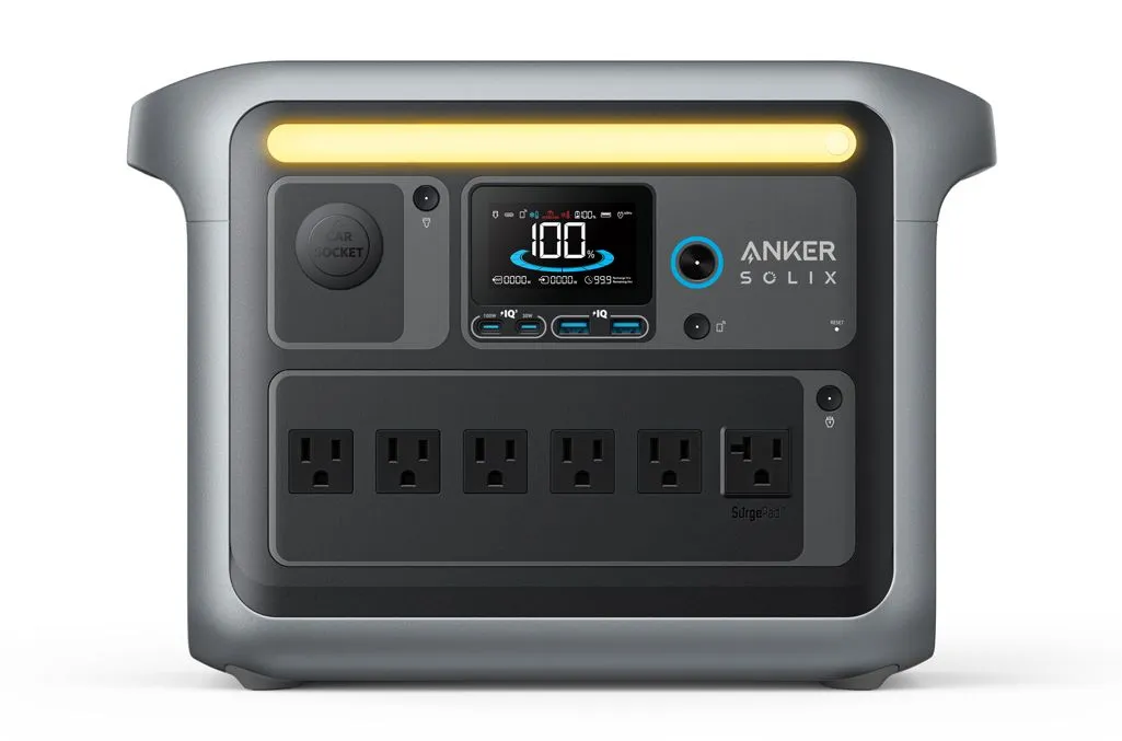 Anker SOLIX C1000X Portable Solar Generator Kit - With Anker 100W Solar Panel