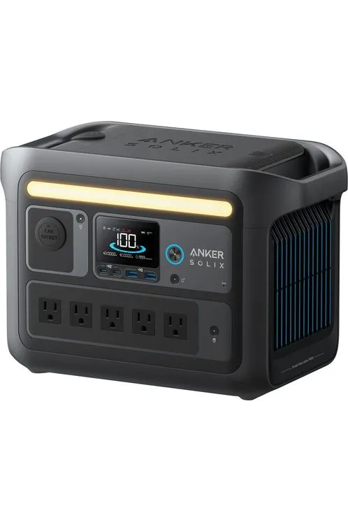 Anker SOLIX C800X Portable Power Station - With Anker 100W Solar Panel