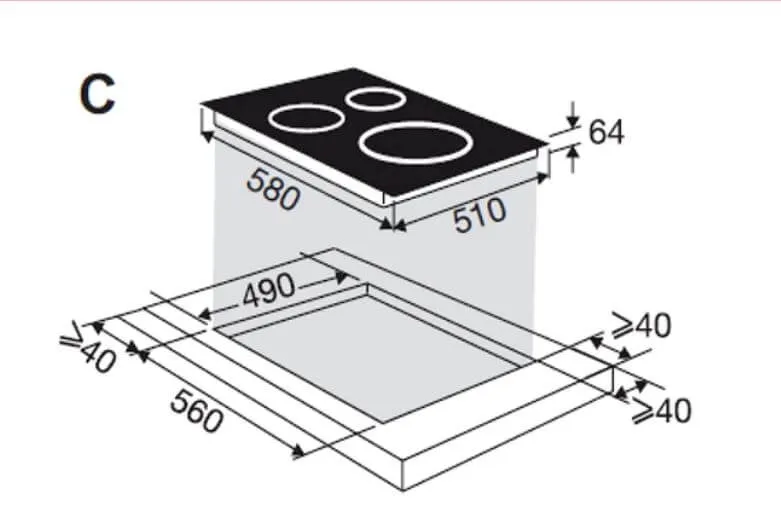 Brandt BPI164HUX Built-in Induction Hob