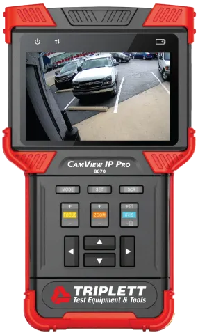 CamView IP Pro™ IP-Analog Security Camera Tester: H.264 IP, NTSC/PAL, AHD 1.0, HD-TVI 2.0  - (8070)