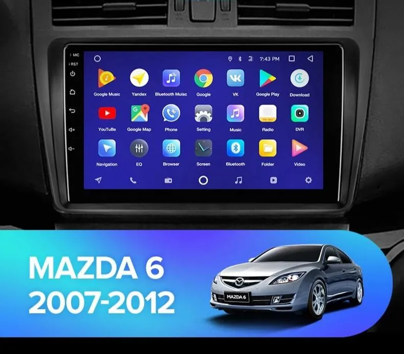 Car Dealz 10.2" Android 10.0 Mazda 6 2 3 GH 2007-2012 w CAM In Dash Plus OEM Fascia