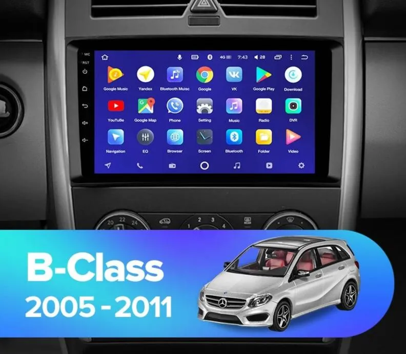 Car Dealz 10.2" Android 10.0 Mercedes Benz B-Class T245 2005-2011 In Dash Plus OEM Fascia