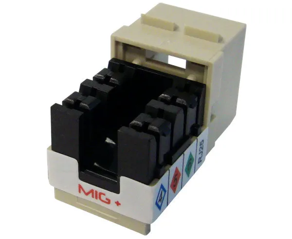 CAT3 Keystone Jack, MIG  High Density RJ11 Phone Jack