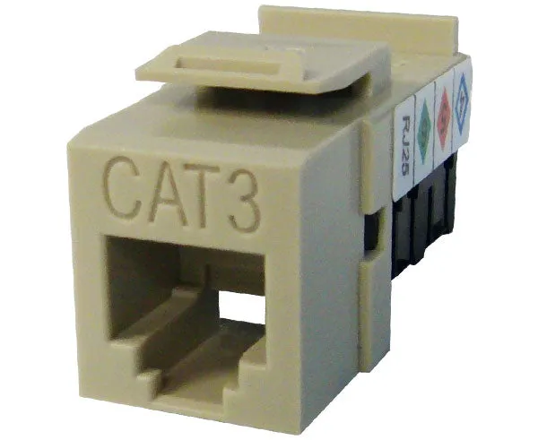 CAT3 Keystone Jack, MIG  High Density RJ11 Phone Jack