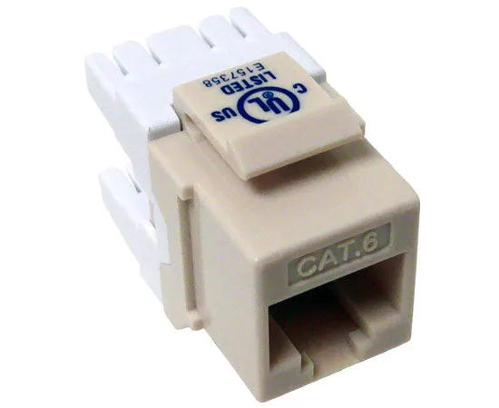 CAT6 MIG  RJ45 Keystone Jack, Unshielded, Component Rated, High Density