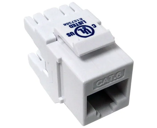 CAT6 MIG  RJ45 Keystone Jack, Unshielded, Component Rated, High Density