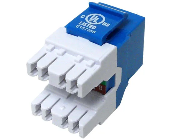 CAT6 MIG  RJ45 Keystone Jack, Unshielded, Component Rated, High Density