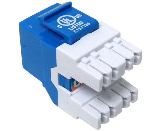 CAT6 MIG  RJ45 Keystone Jack, Unshielded, Component Rated, High Density