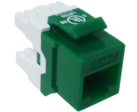 CAT6 MIG  RJ45 Keystone Jack, Unshielded, Component Rated, High Density