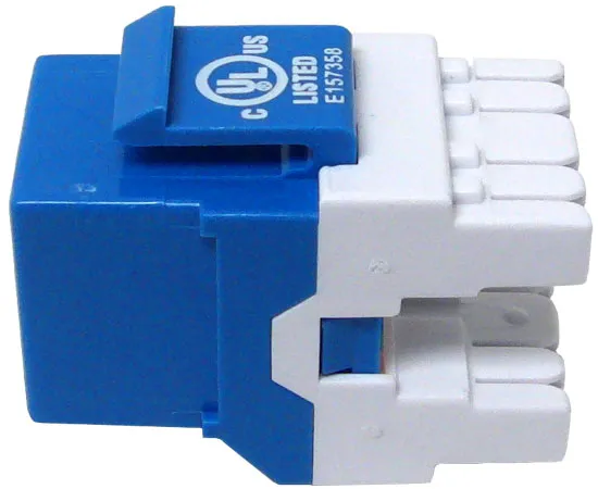 CAT6 MIG  RJ45 Keystone Jack, Unshielded, Component Rated, High Density