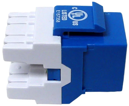 CAT6 MIG  RJ45 Keystone Jack, Unshielded, Component Rated, High Density