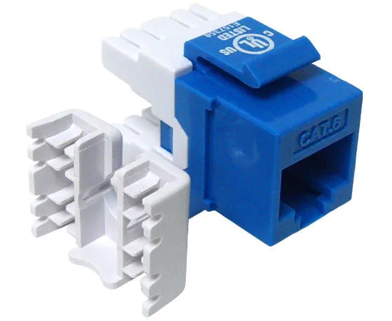 CAT6 MIG  RJ45 Keystone Jack, Unshielded, Component Rated, High Density