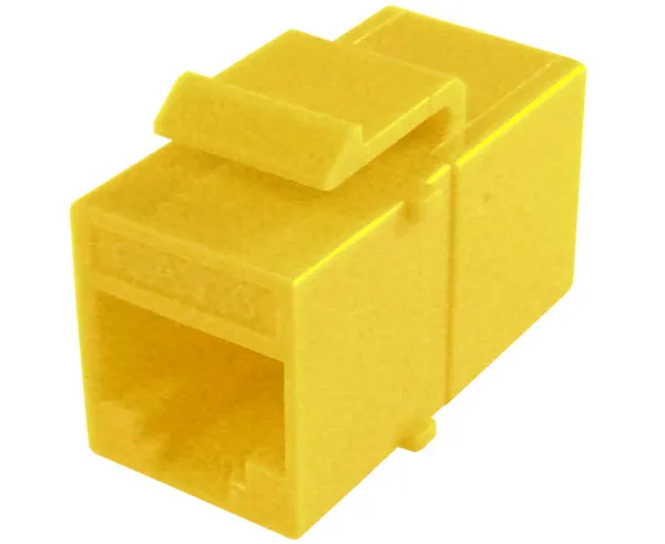 CAT6 RJ45 Inline Coupler, Unshielded, Snap-In w/Latch