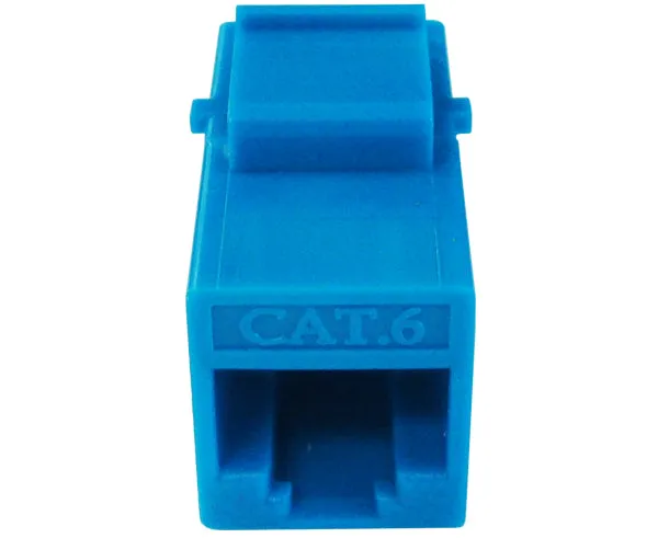 CAT6 RJ45 Inline Coupler, Unshielded, Snap-In w/Latch