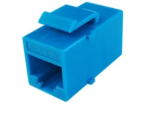 CAT6 RJ45 Inline Coupler, Unshielded, Snap-In w/Latch