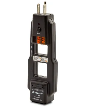 Commercial and Residential Combination AC Line Splitter and GFCI Receptacle Tester:  Tests 3-Wire Receptacles - (ET200)