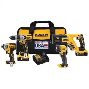 DeWalt 20V MAX* XR‚® Cordless Drill 4-Tool Combo Kit