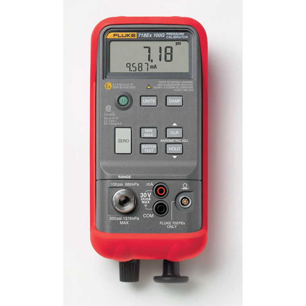 Fluke 718EX  100 Intrinsically Safe Pressure Calibrator