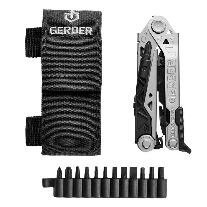 Gerber Centre-Drive Multi-Tool (Stainless Steel/Black w/ Nylon Sheath   Bit Set) (Customised)