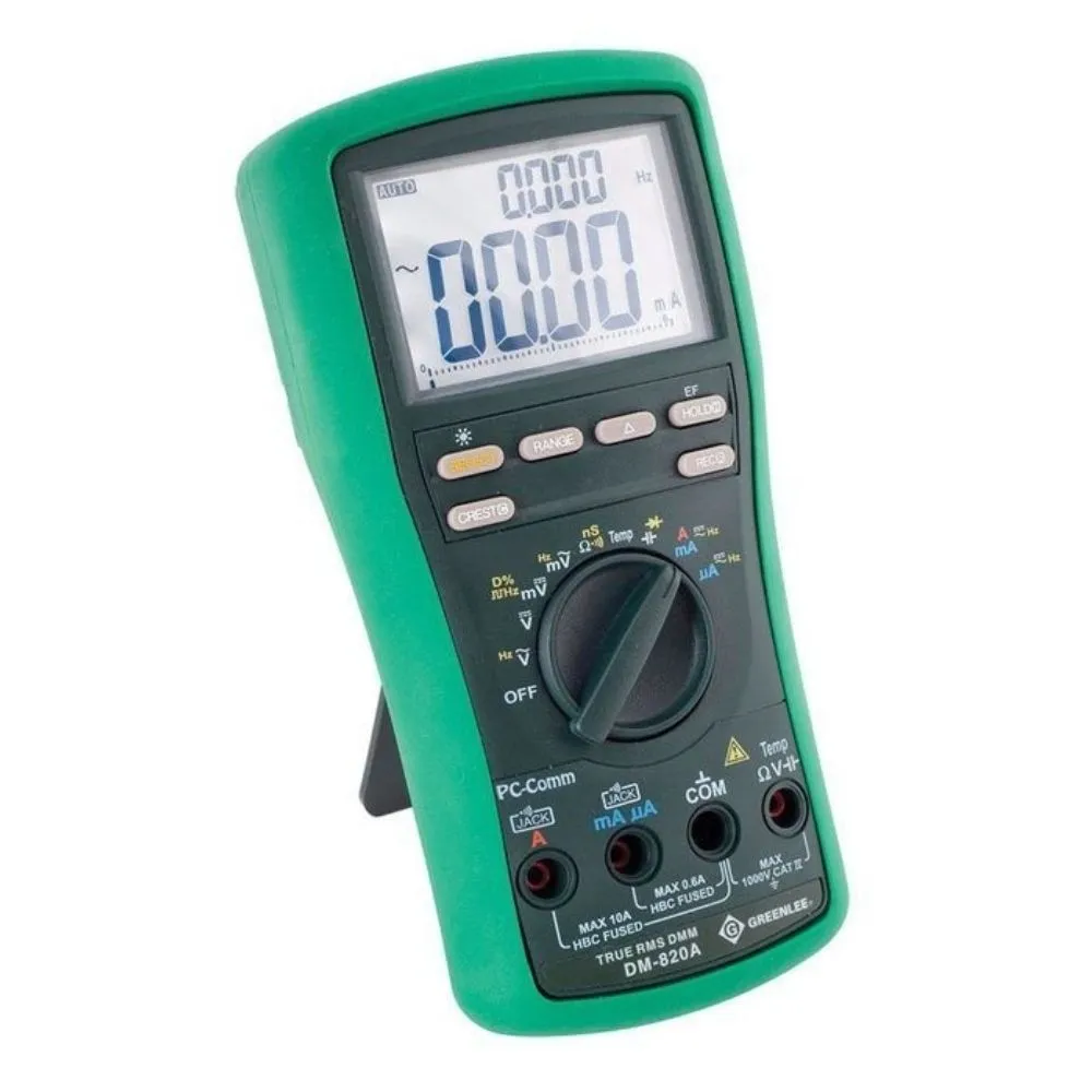 Greenlee DM-820A 10,000-Count Digital Multimeter, 1000V, 10A (DM-820A)