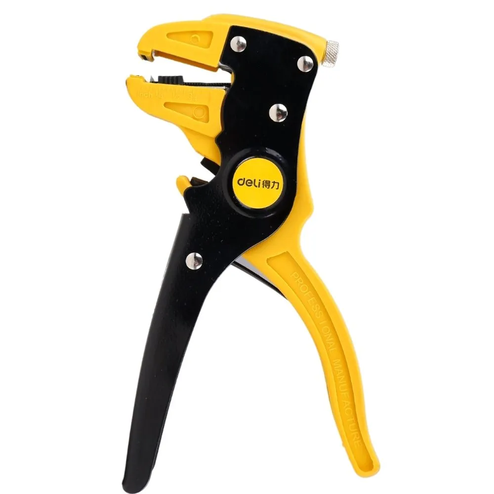 Homdum 6.5 inch Automatic Wire Stipper Deli Cable Insulation Stripping Plier and Nippers Self Adjusting Wire Stripping Tool for Cables up to 6 mm.