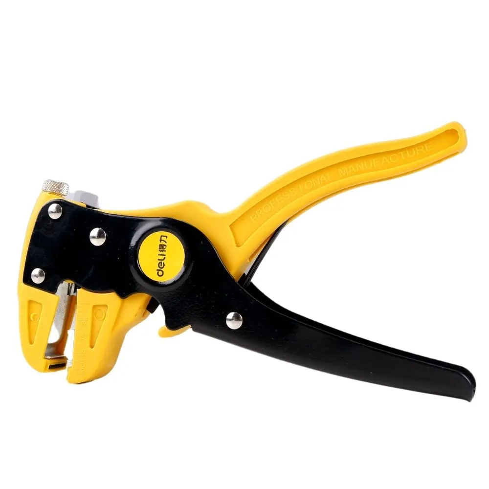 Homdum 6.5 inch Automatic Wire Stipper Deli Cable Insulation Stripping Plier and Nippers Self Adjusting Wire Stripping Tool for Cables up to 6 mm.