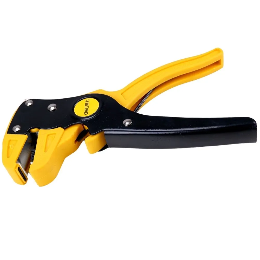 Homdum 6.5 inch Automatic Wire Stipper Deli Cable Insulation Stripping Plier and Nippers Self Adjusting Wire Stripping Tool for Cables up to 6 mm.