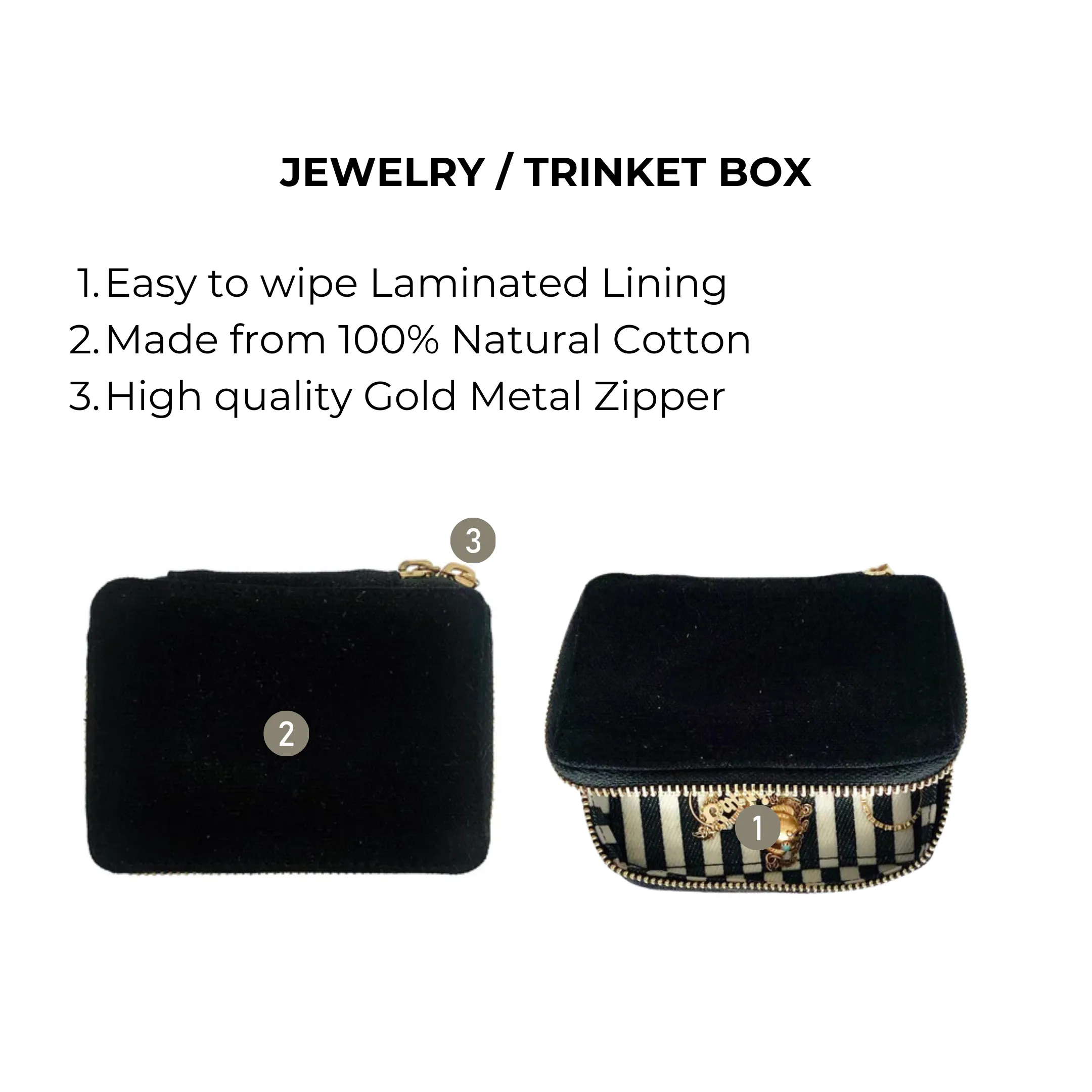 Jewelry/Trinket Box, Black