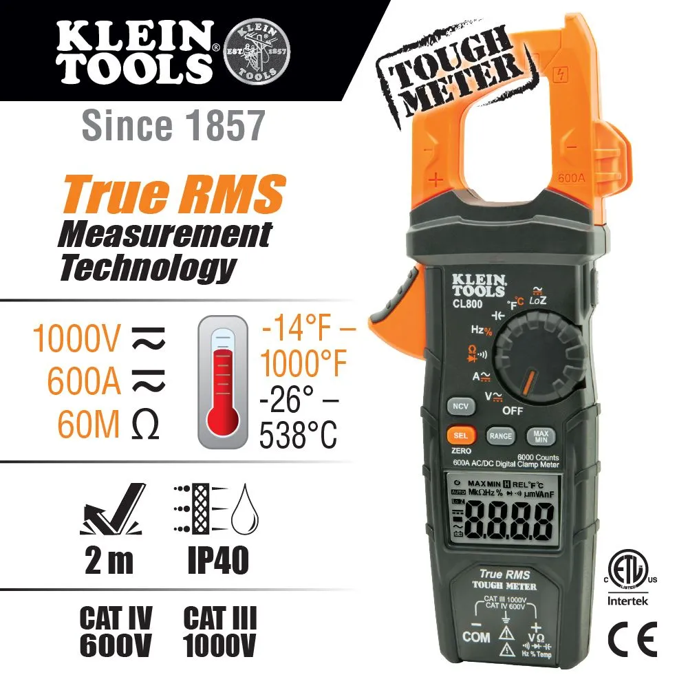 Klein CL800 Digital Clamp Meter