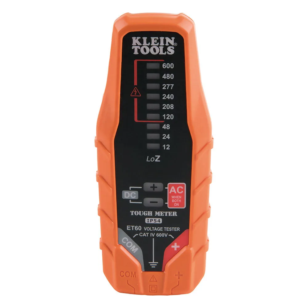 Klein ET60 Electronic AC/DC Voltage Tester, 12 to 600V