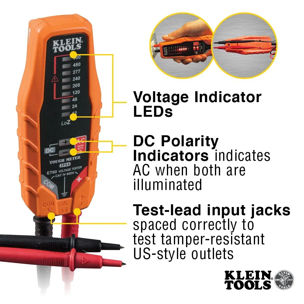 Klein ET60 Electronic AC/DC Voltage Tester