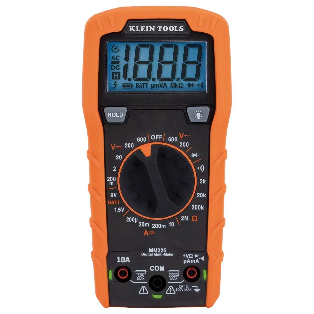 Klein MM325 Digital Multimeter, Manual-Ranging, 600V