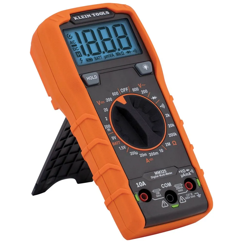 Klein MM325 Digital Multimeter, Manual-Ranging, 600V