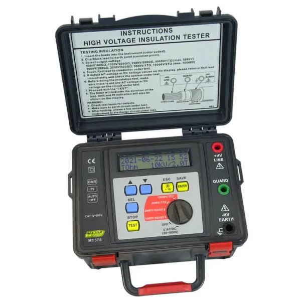 Major Tech MT575 10kV CAT IV 600V High Voltage Insulation Tester