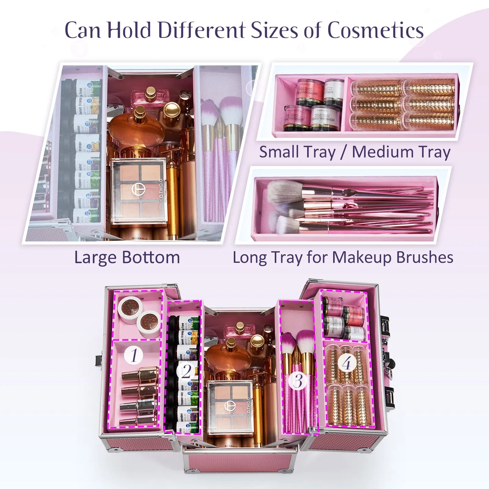 Makeup Organizer Jewelry Box  Beauty Vanity Suitcase