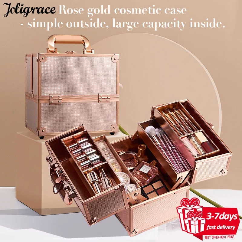 Makeup Organizer Jewelry Box  Beauty Vanity Suitcase