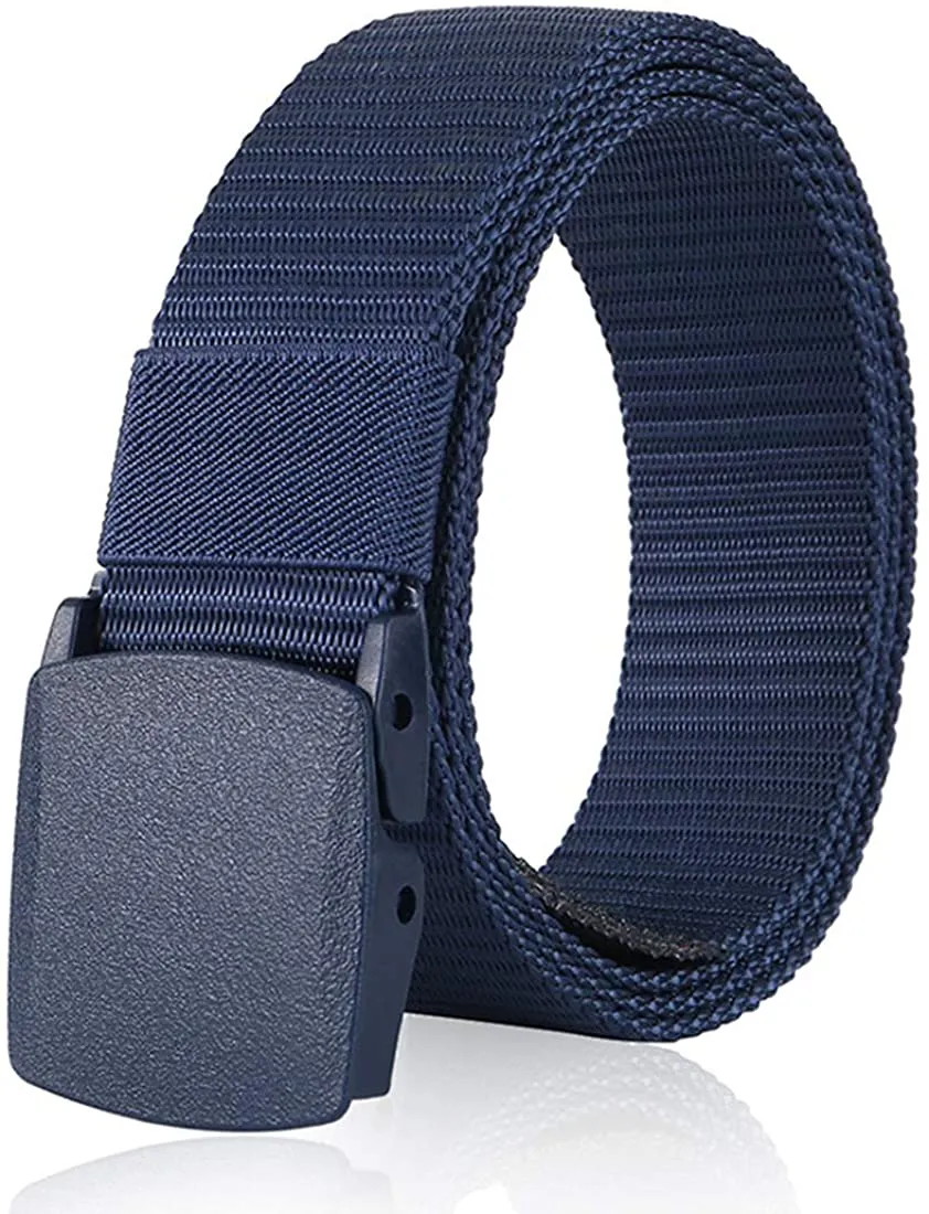 MIJIU Nylon Belts for Men 1.5inch Military Tactical Belt Adjustable Slide Plastic Buckle Web Canvas Belt Outdoor