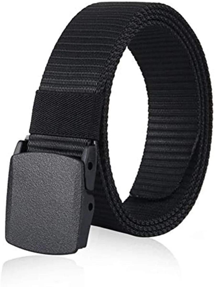 MIJIU Nylon Belts for Men 1.5inch Military Tactical Belt Adjustable Slide Plastic Buckle Web Canvas Belt Outdoor