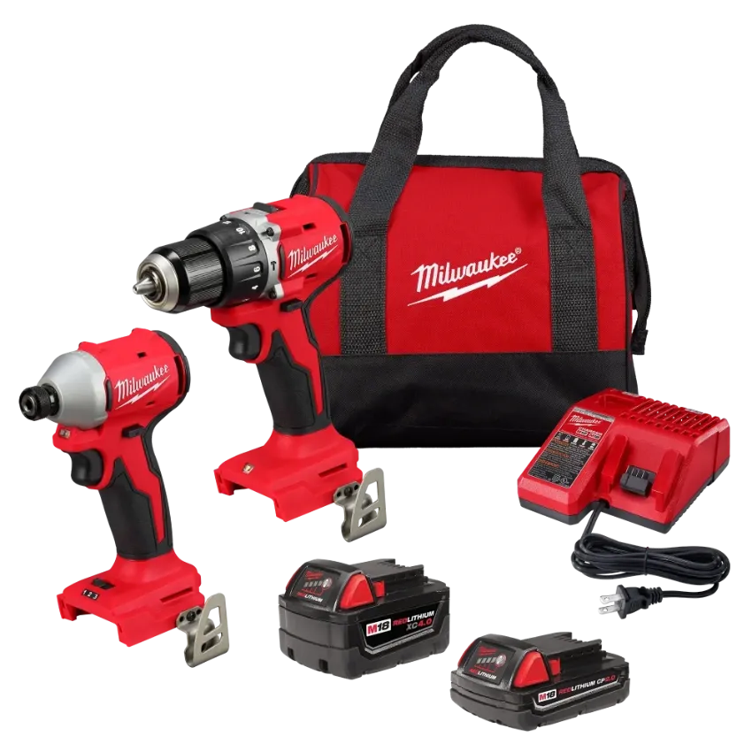 Milwaukee 3693-22CX M18 Compact Brushless 2-Tool Combo Kit   Free Item