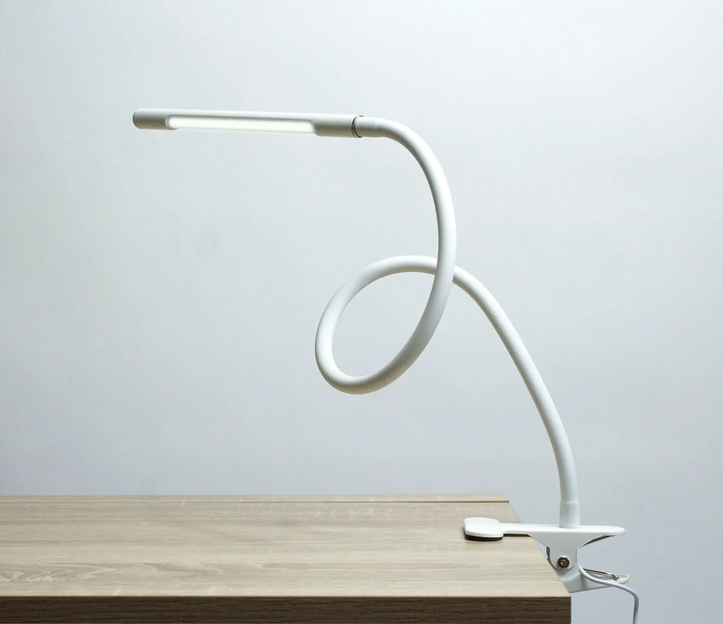 Native Lighting - White Slim Lamp Flex (aluminium gooseneck, desk clamp, USB powered)