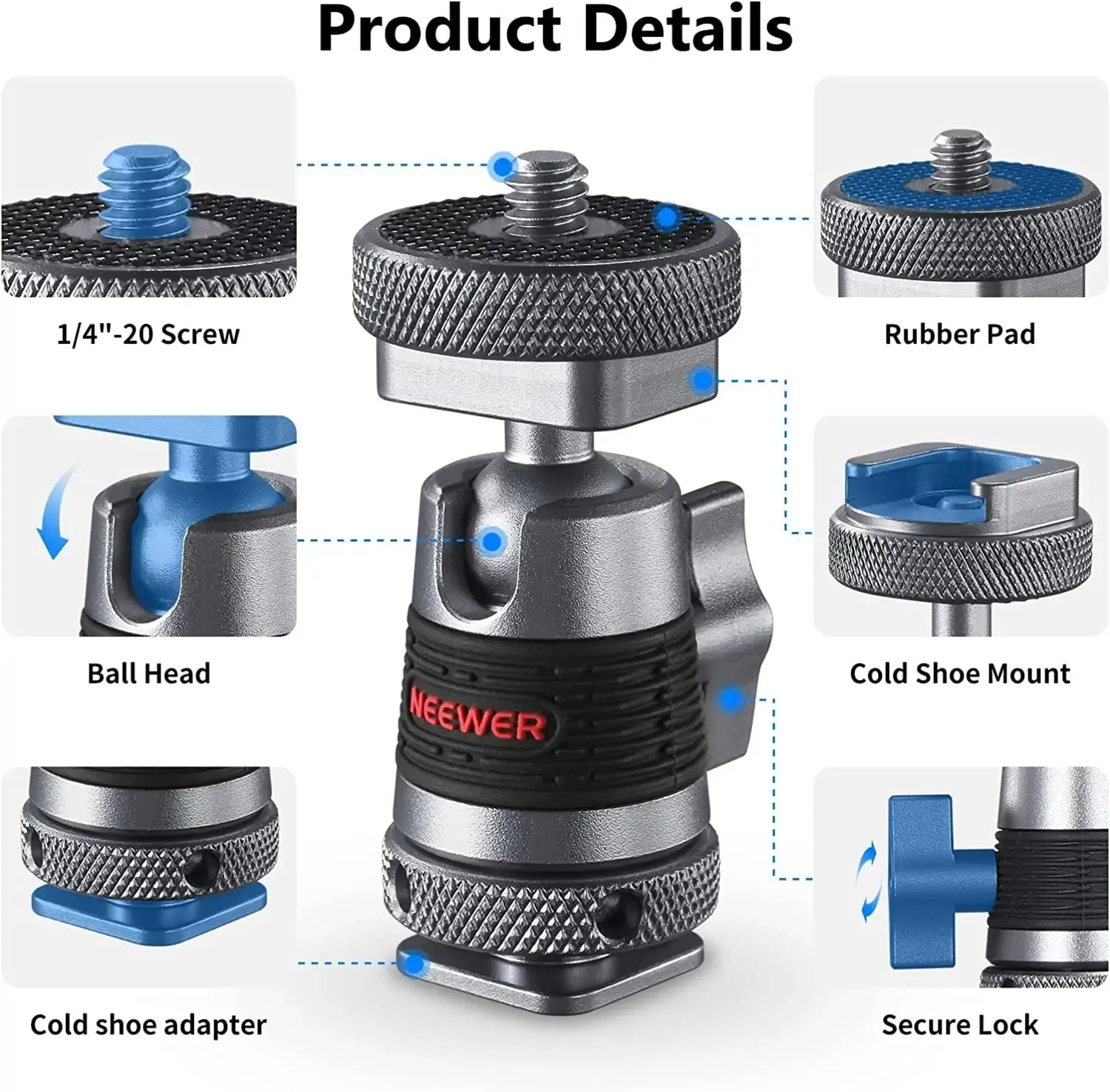 NEEWER ST44 Mini Ball Head