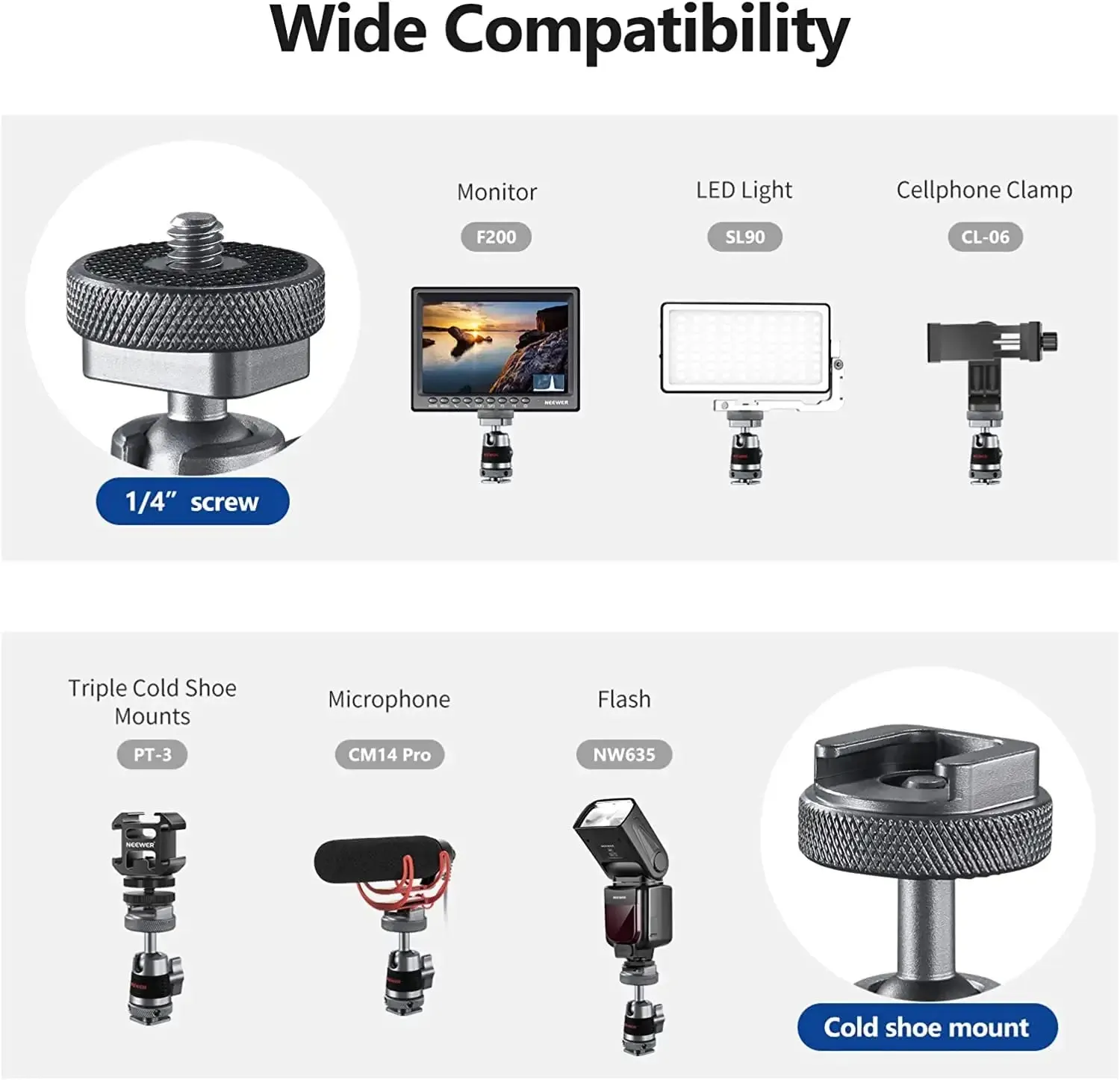 NEEWER ST44 Mini Ball Head