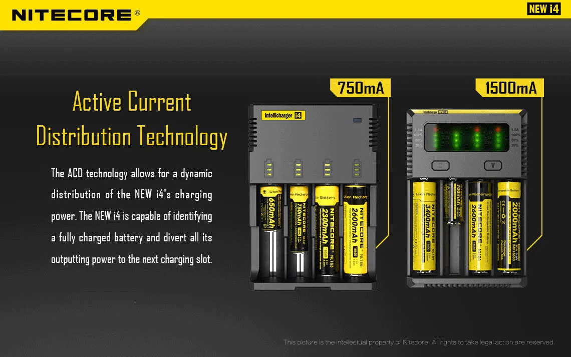 Nitecore NEW i4 Intellicharger - 2016 Version