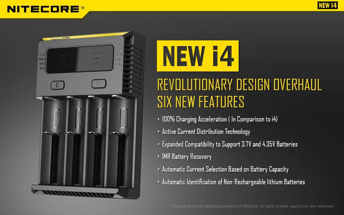 Nitecore NEW i4 Intellicharger - 2016 Version